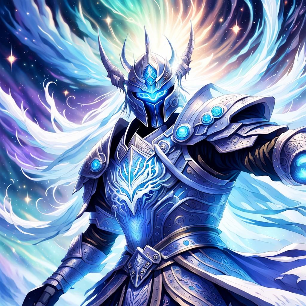 Ethereal Warrior Radiating Light and Energy