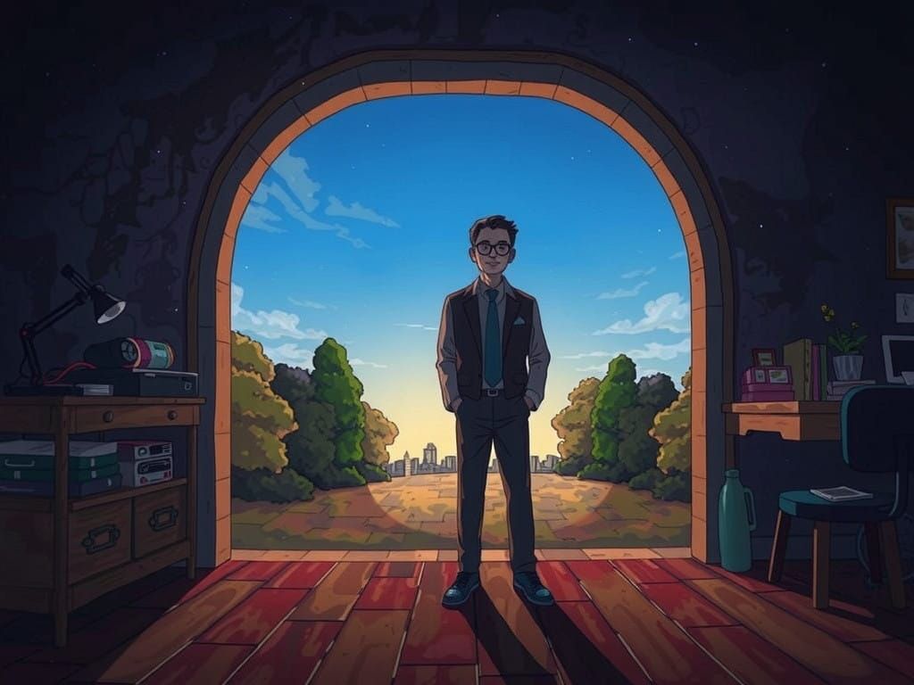 Vibrant 90s Cartoon Scene in Dreamlike Style