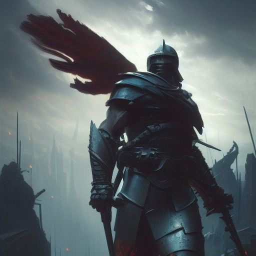 Spartan Warrior in Dark Fantasy Style