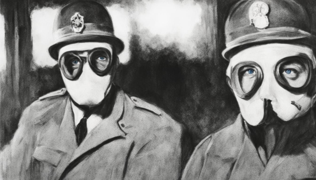 Ominous Police Officers in Dark Fantasy Art