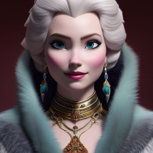Anna as Queen's Servant: Hyperdetailed Portrait