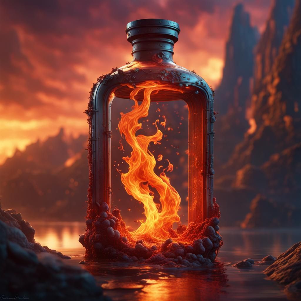 Liquid Fire in a Bottle: Fantasy Concept Art