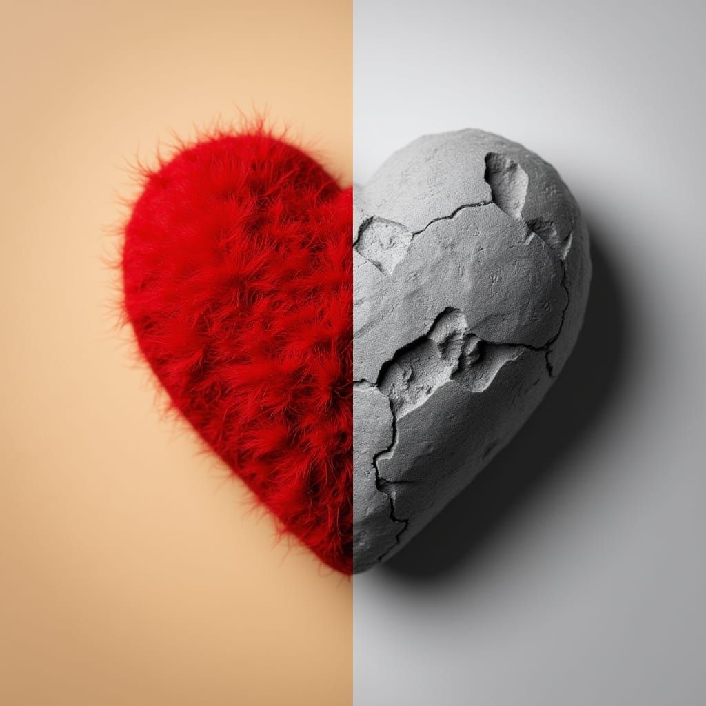 Valentine Heart: Warm Fuzzy Meets Cold Rock