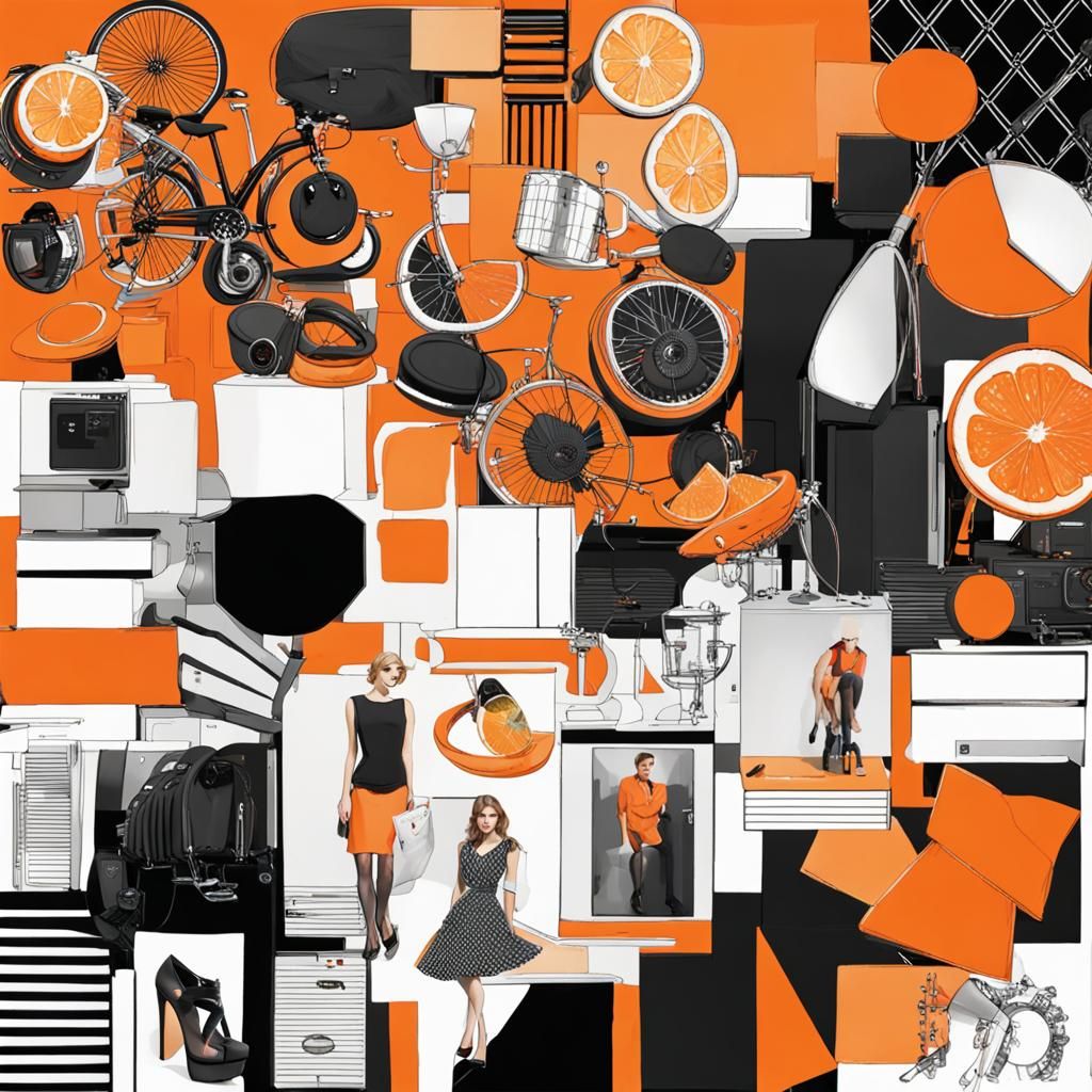 Simple Orange and Black Abstract