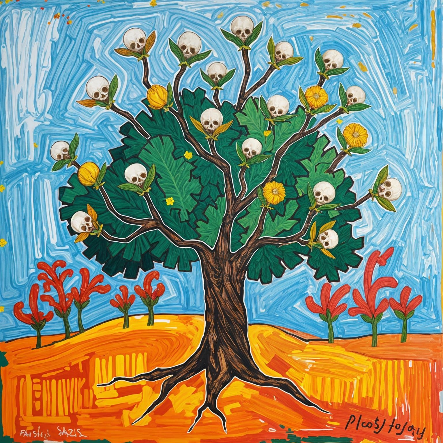 Impressionistic Tree in Disguise with Broken Strokes