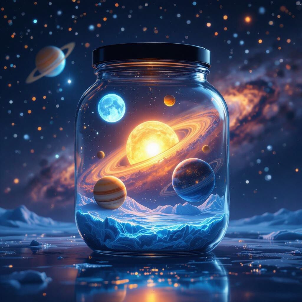 Miniature Universe in a Jar: Cosmic Dreamscape
