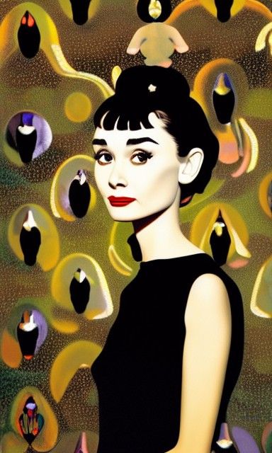 Elegant Portrait in Film Noir Style