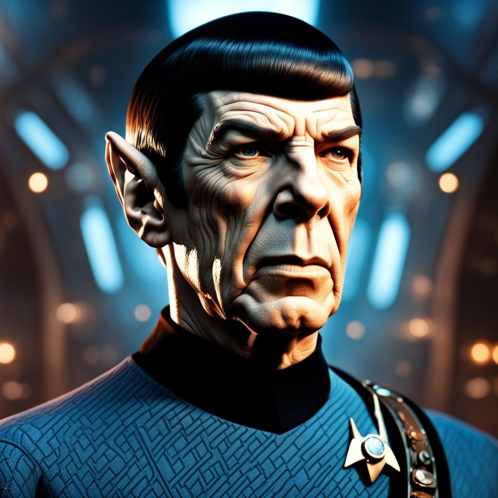 Mr. Spock Portrait in Space: Digital Matte Painting