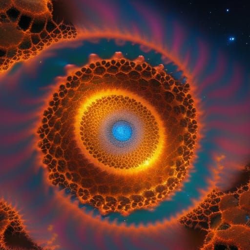 Fractal Outer Space in Surrealist Style