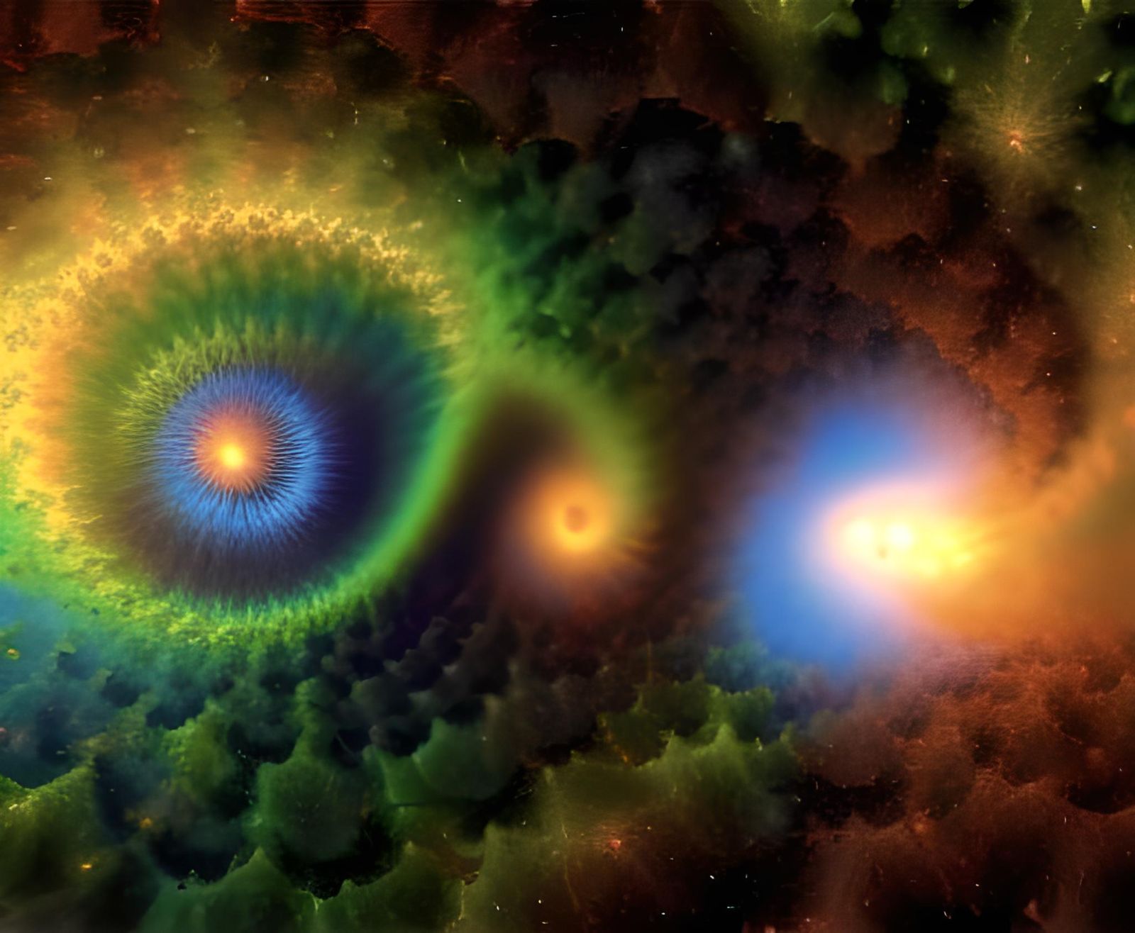 Fractal Rainbows in Iridescent Outer Space