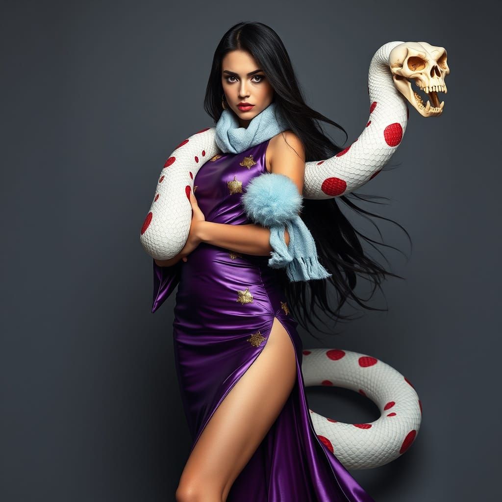 Sensual Boa Hancock in Gothic Japanese Fantasy