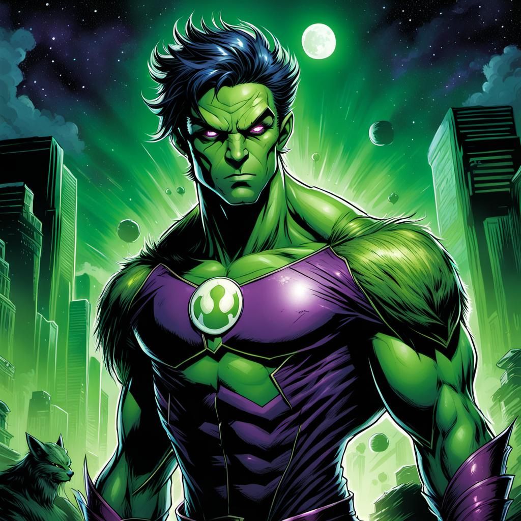 Beast Boy Comic Book Art by Brooks and Mumford