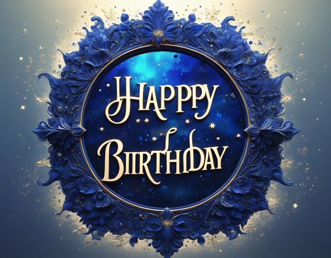 Gothic Happy Birthday Card in Ethereal Style