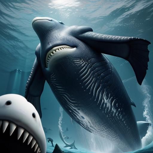 Gigantic One-Eyed Bloop Whale Cryptid Sea Monster