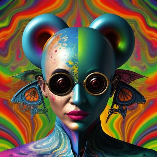 Psychedelic Fractal Oil Painting in 8K Resolution