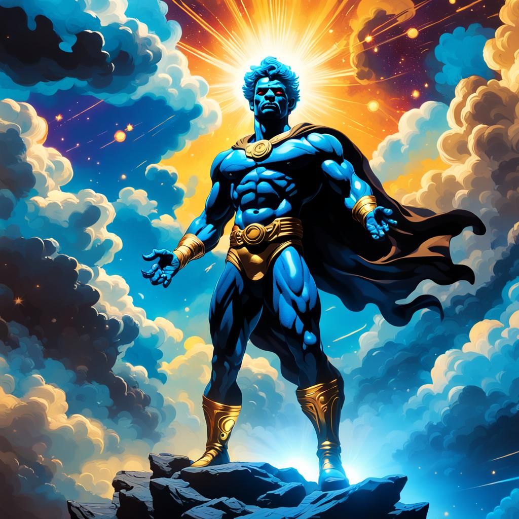 Black God Creates Universe in Dreamlike Diorama