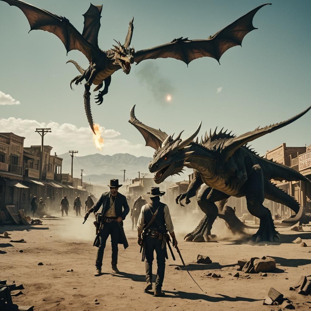 Dragons Gunfight at High Noon: Cinematic Still