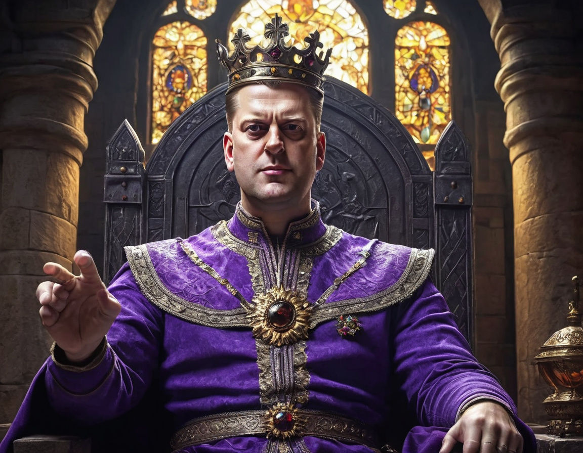 Medieval Royal in Dark Fantasy Regalia