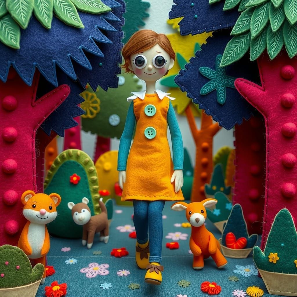 Felt Forest Walk in Storybook Style