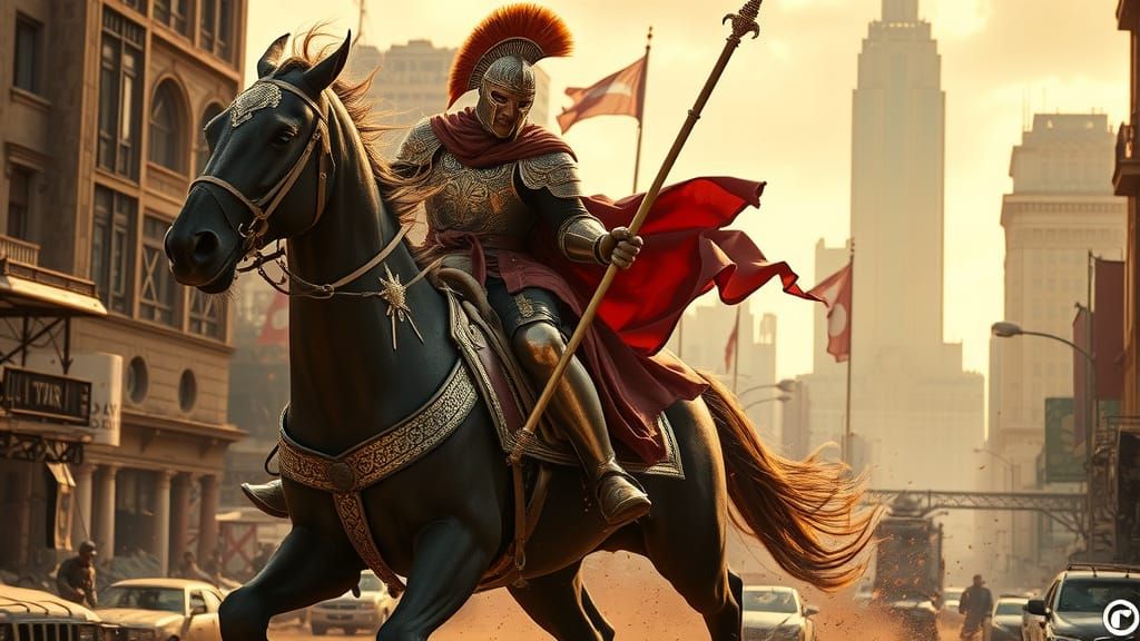 Byzantine Cataphract Charges into Post-Apocalyptic Ruins in ...