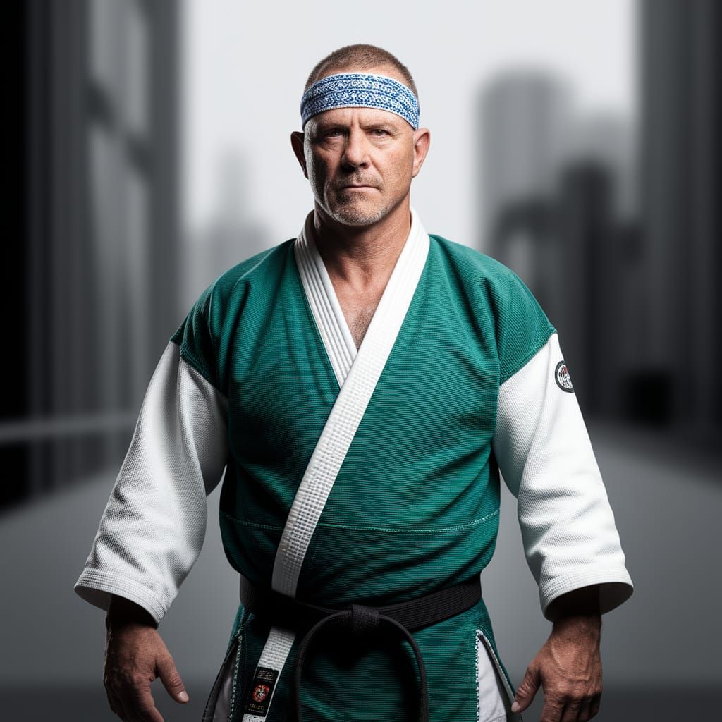 Serious Martial Artist in Urban Setting