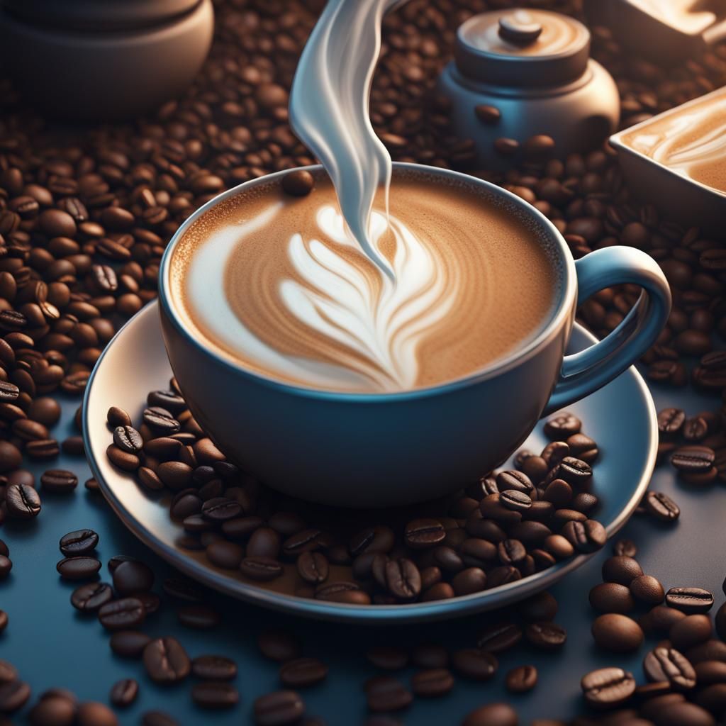 Detailed Matte Painting of Coffee in 8k