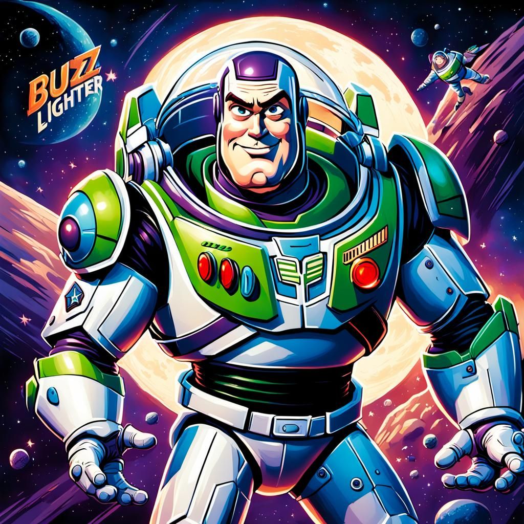 Buzz Lightyear in Comic Book Style