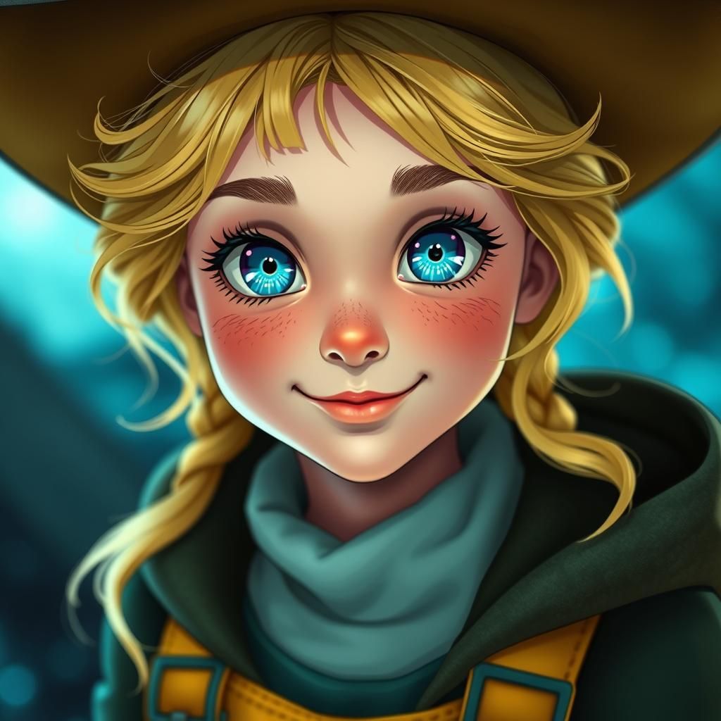 Nordic Witch Portrait in Digital Art Style
