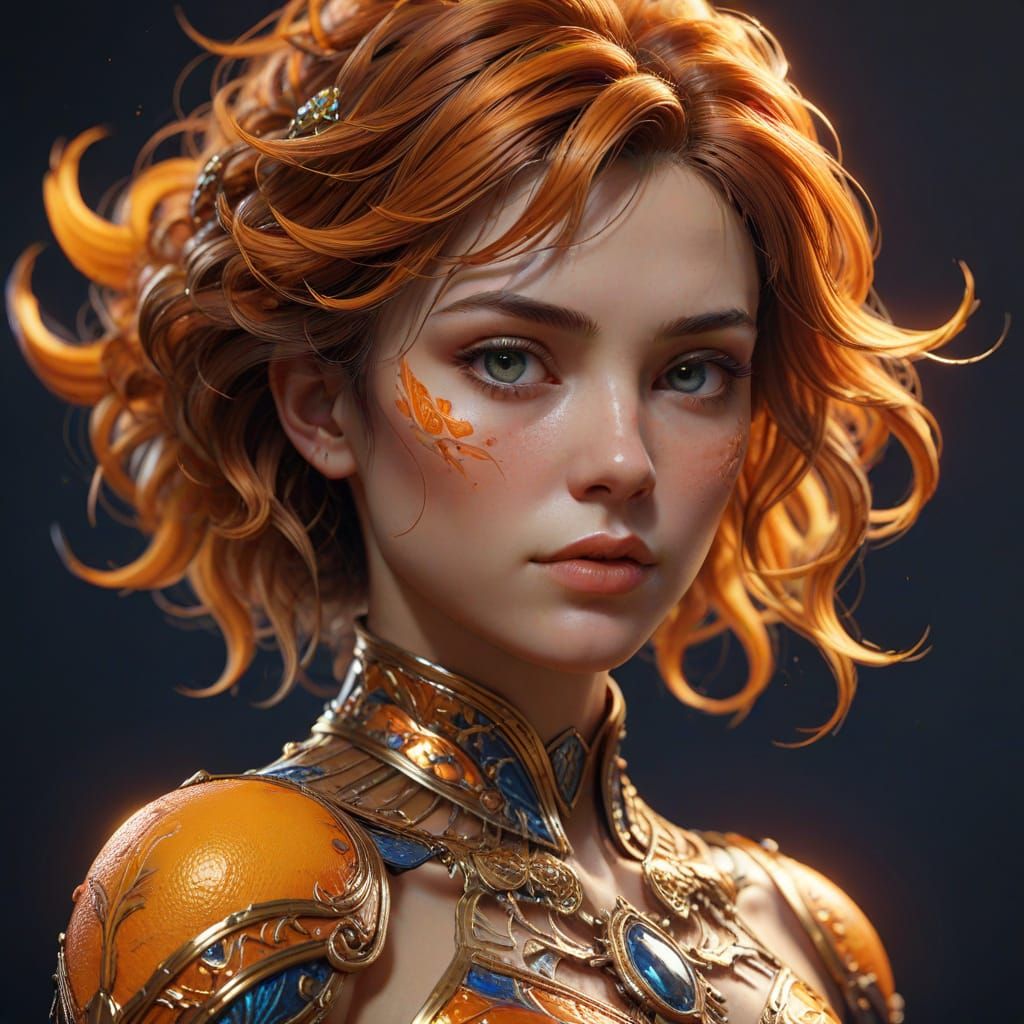 Stoic Hero Radiates Intensity in Cyberpunk Style