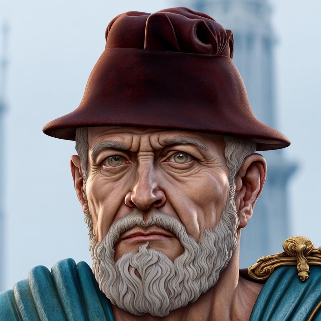 Man's Portrait on a Roman Coin