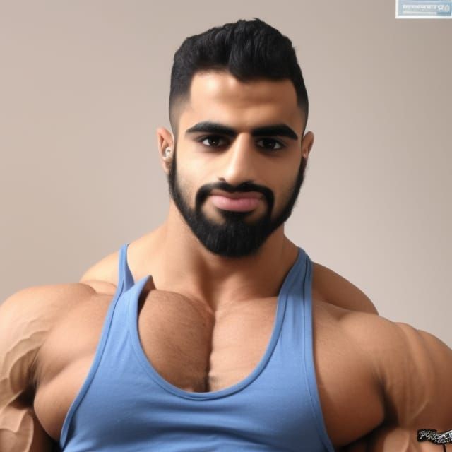 Hot bodybuilder arab gay hairy pecs  and arms