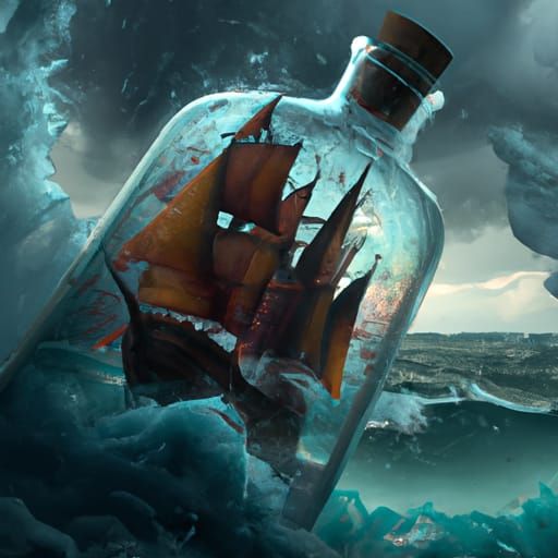 Ship in a Bottle: Stormy Seas Concept Art