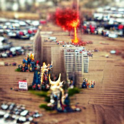 Evil God Destroys Earth: Tilt-Shift Catastrophe