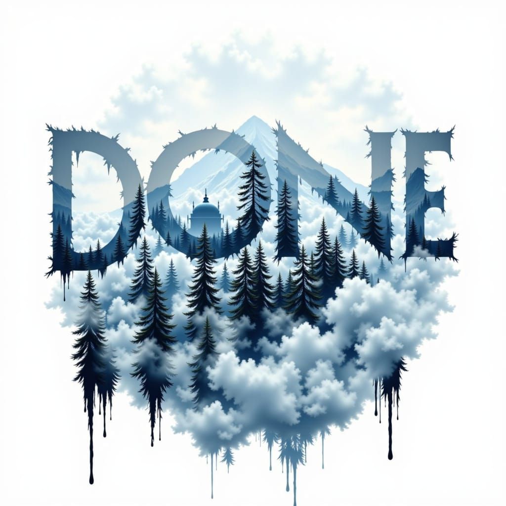 Surreal Double Exposure: 'Dont Give Me Orders' Text Art
