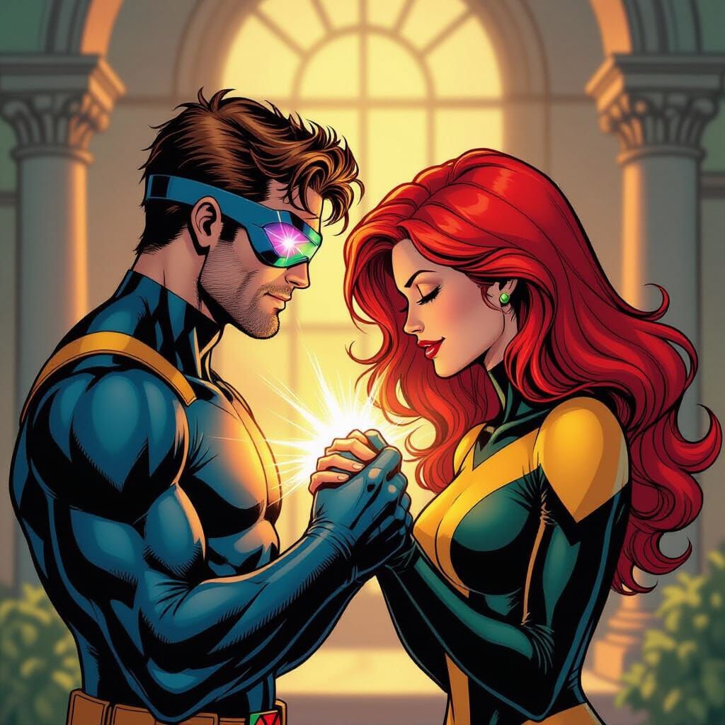 Cyclops and Jean Grey's Psychic Bond at X-Mansion