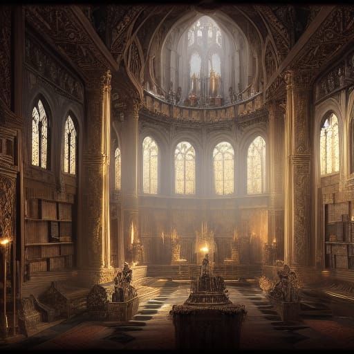 Epic House of Holy Digital Matte Painting