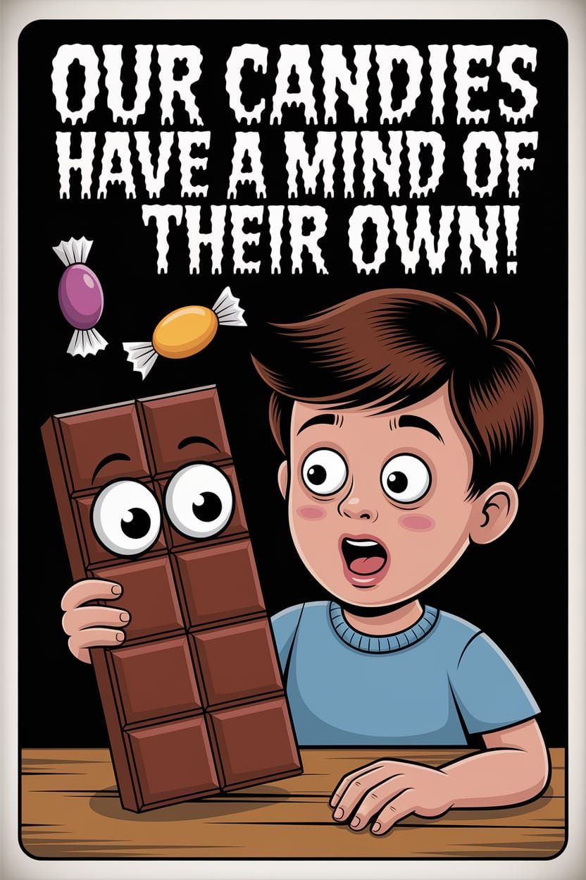 Our Candies Have a Mind of Their Own! | trick-or-treat poste...