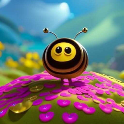 Cute Snail with Polished Shell, Pixar Render