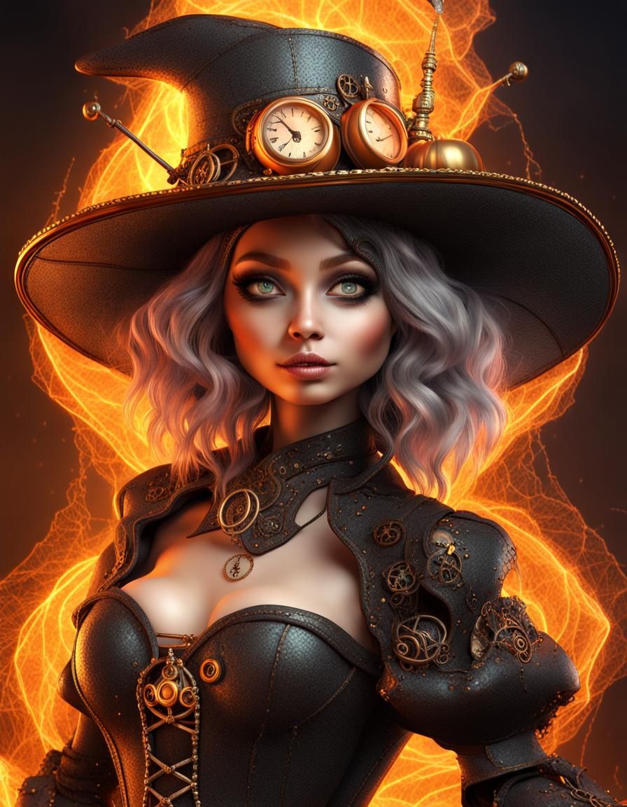 Steampunk Halloween Witch