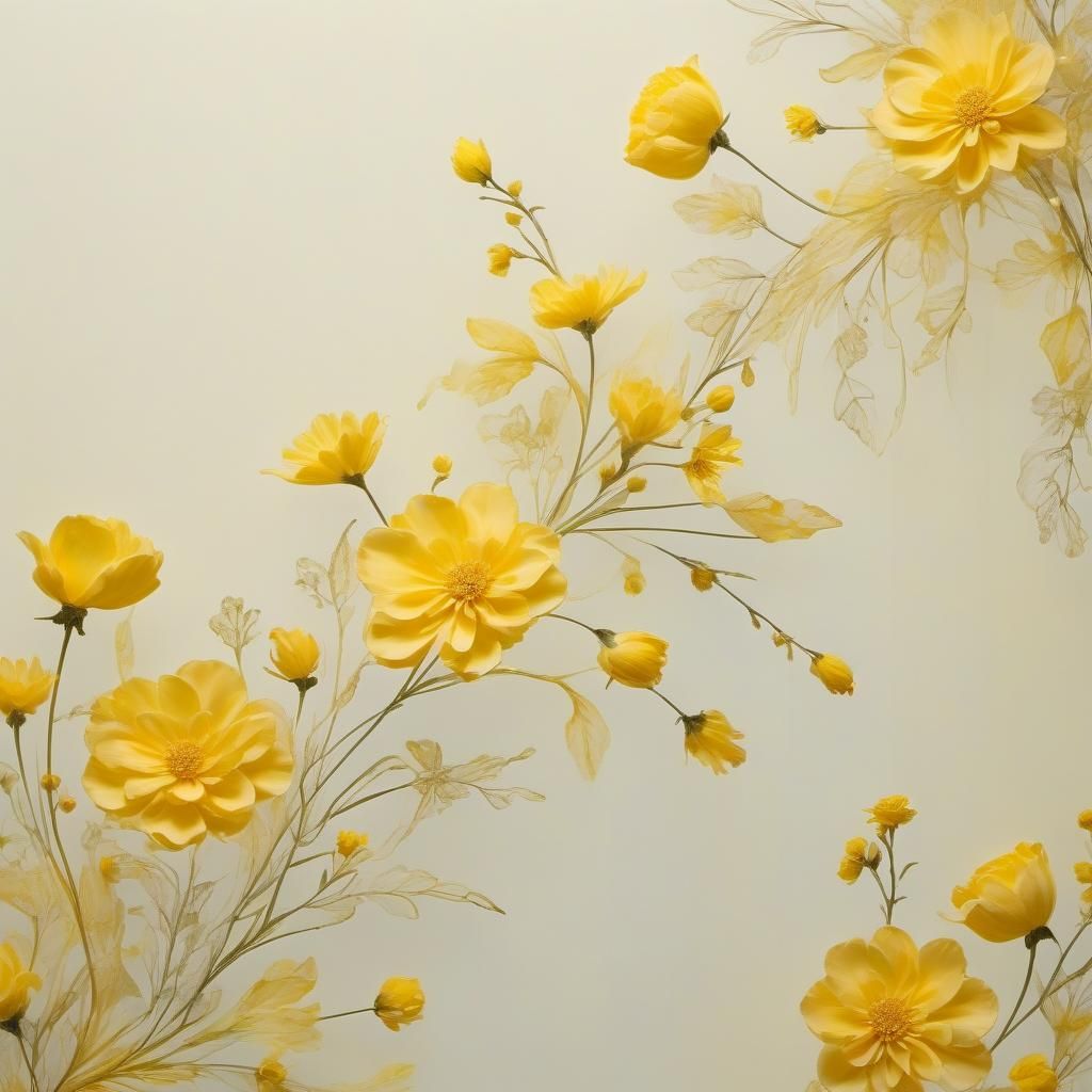 Ethereal Minimal Floral Art in Hyperrealism Style