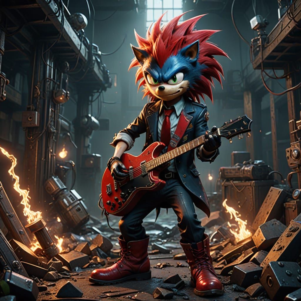 Punk Icon Sings with Unique Instrument in Fantastical Matte ...