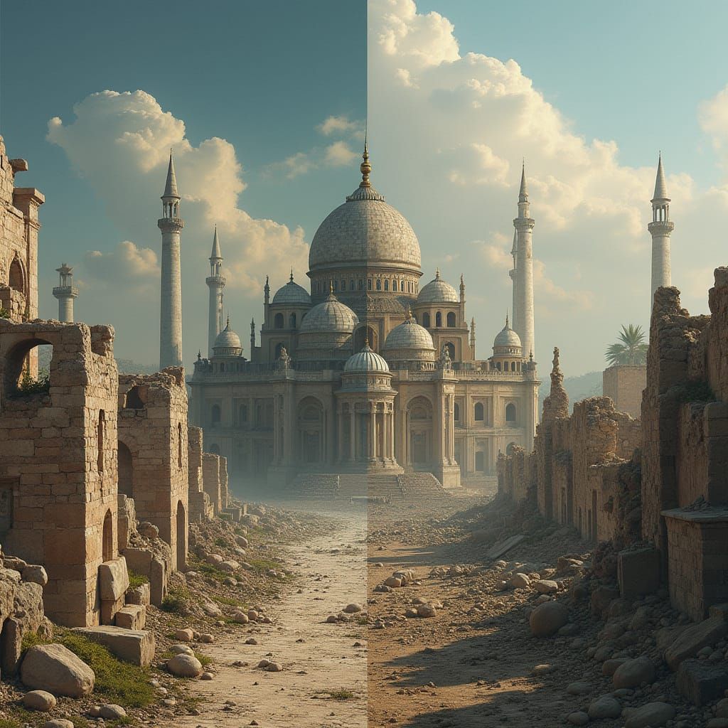 Thriving City and Ruins: Portrait of Youth and Age