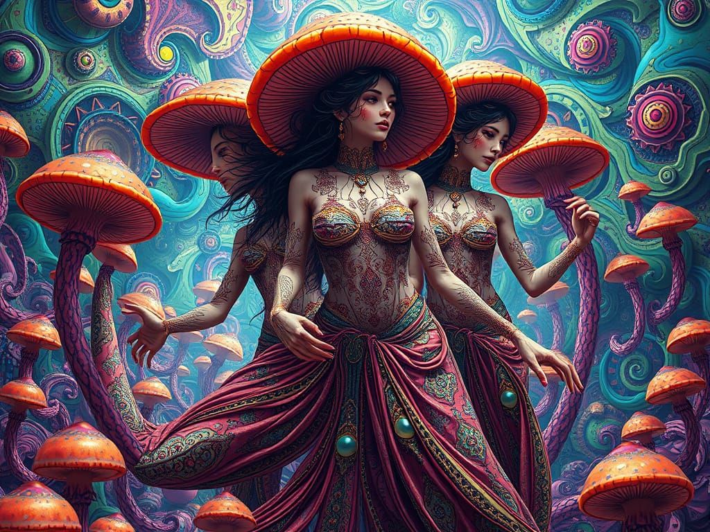 Psychedelic Mushroom Apocalypse Unfolds