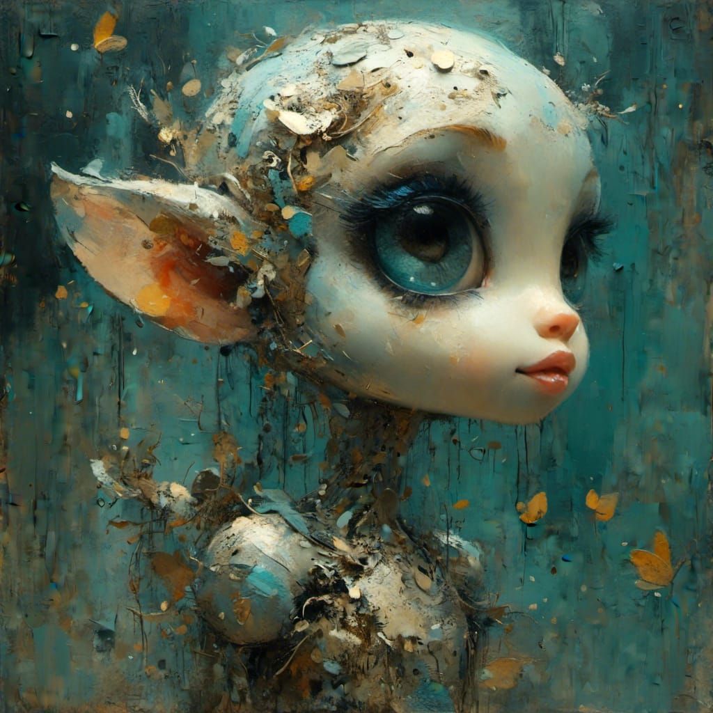 Lovely Cyborg Character Art