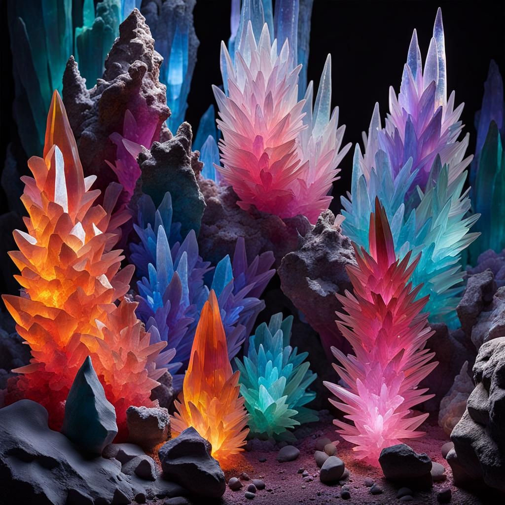 Iridescent Crystal Cave Earth Art