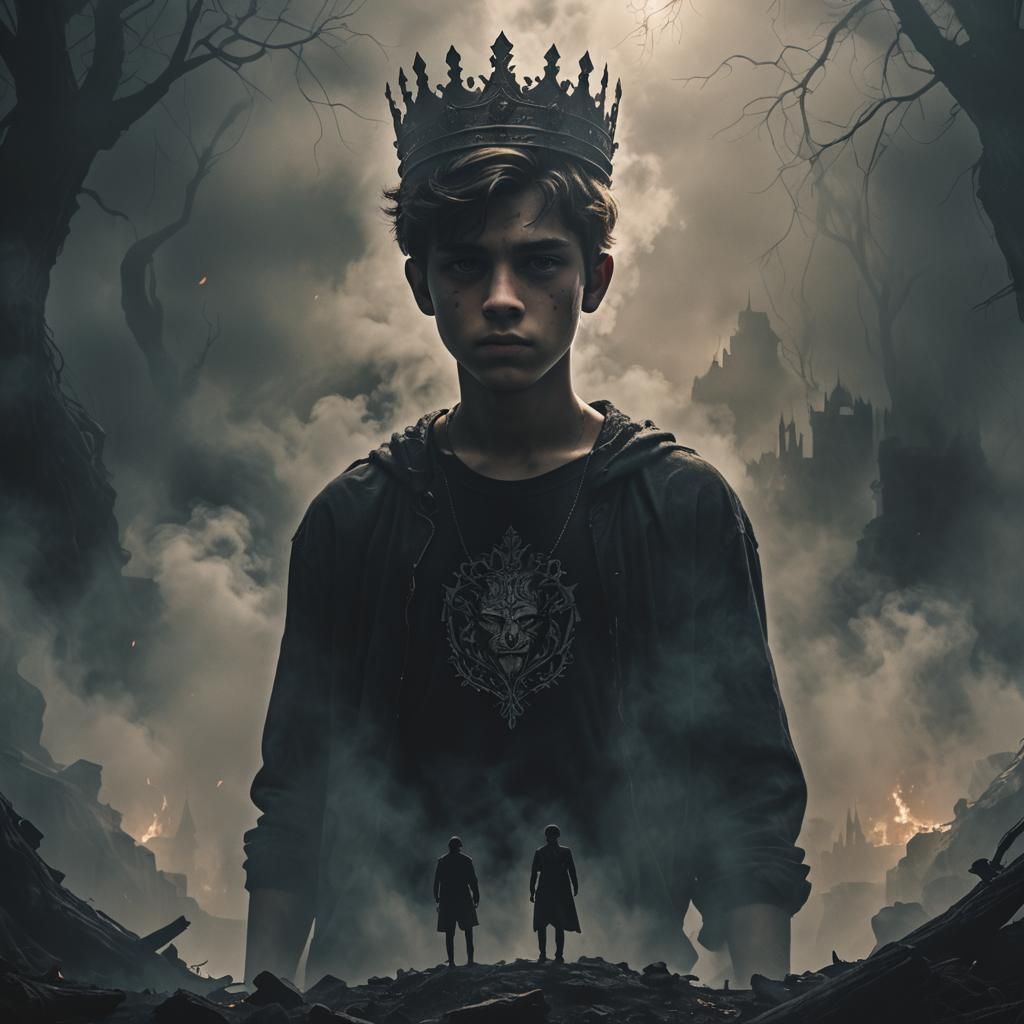Teenage King of Shadows in Digital Matte Painting