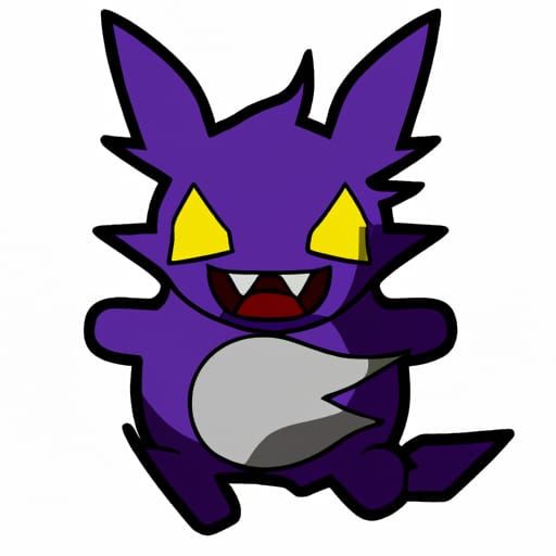 Minimalist Gengar Illustration