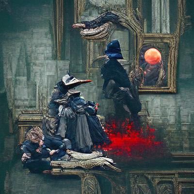 Dark Gothic Architecture in Bloodborne Style