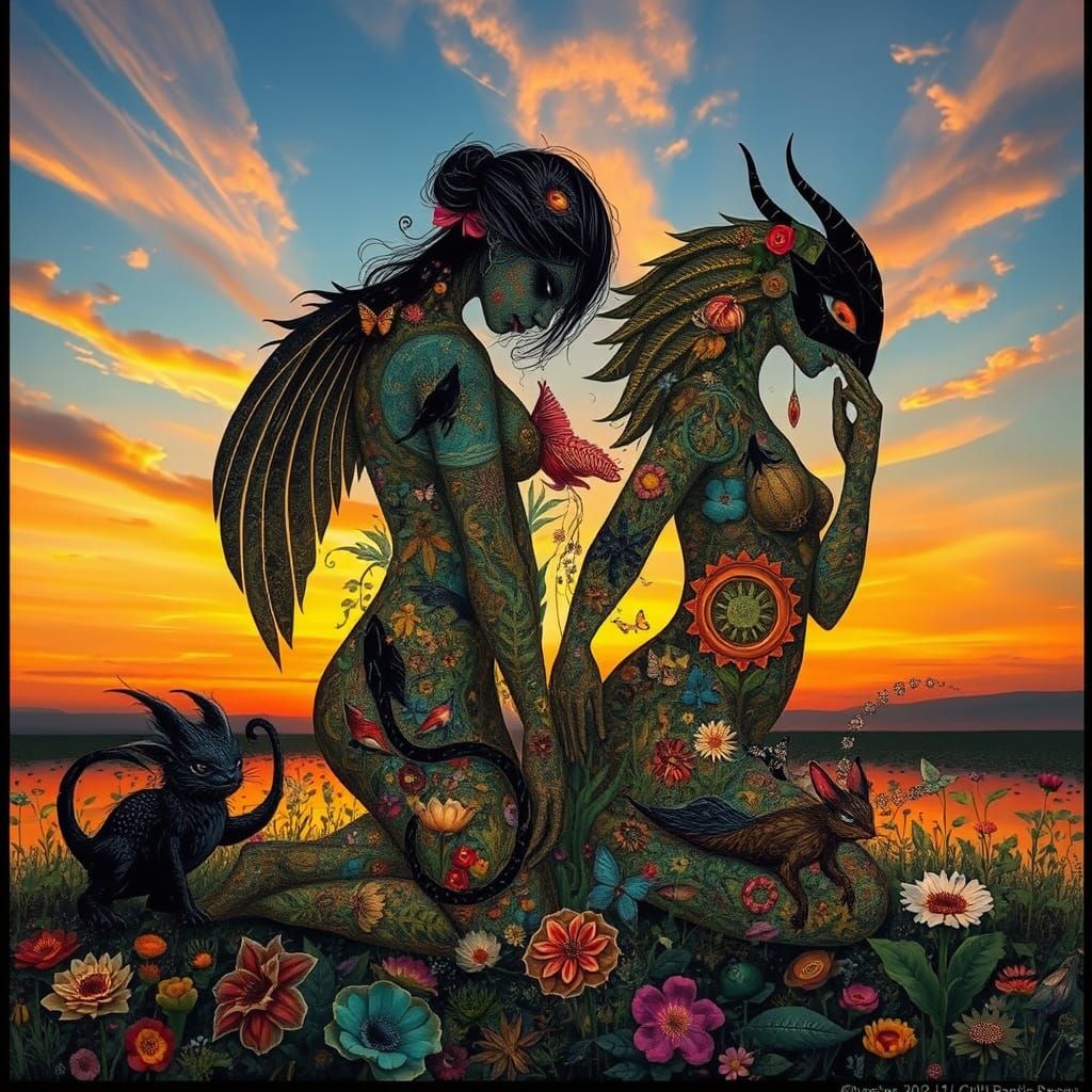 Surreal Dreamscapes of Cosmic Landscapes and Mystical Creatu...