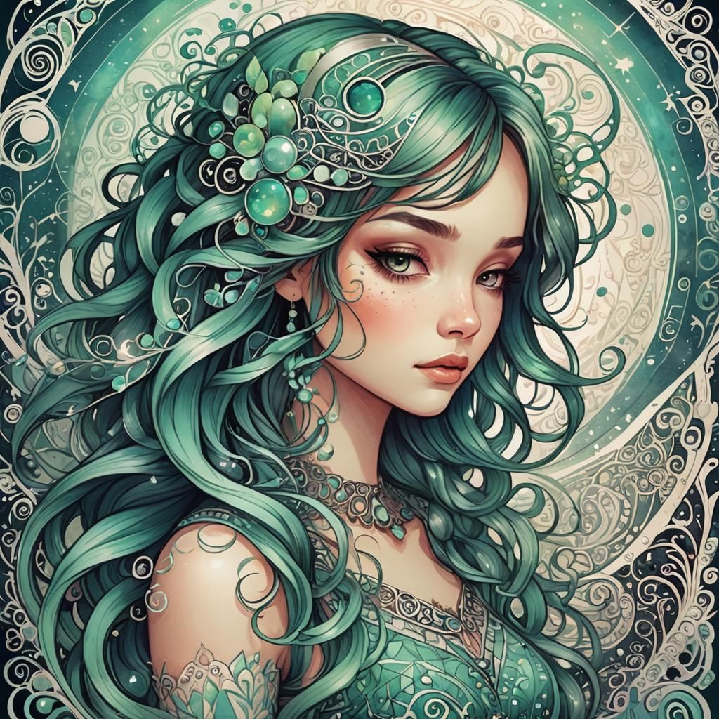 Magical Music in Zentangle Style Digital Art